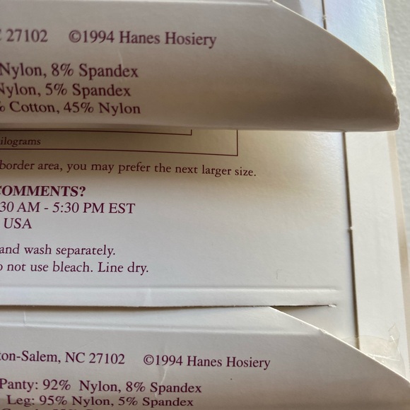 Hanes Silk Reflections Opaque Tights Control Top Soft Touch Blue Grey LOT of 2 - Picture 3 of 15